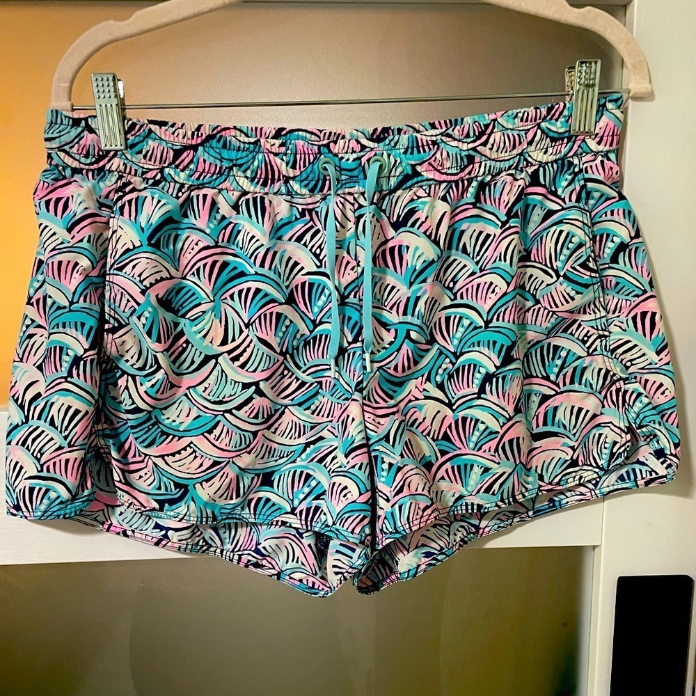 Lilly Pulitzer Blue and Pink Athletic Shorts